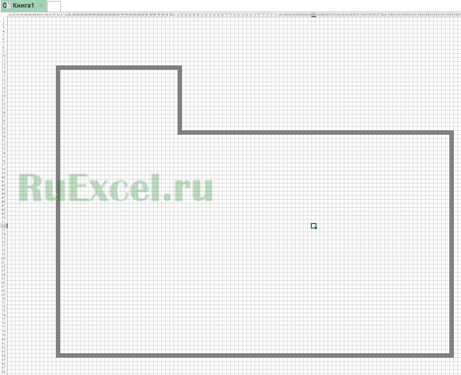 План помещения в Excel